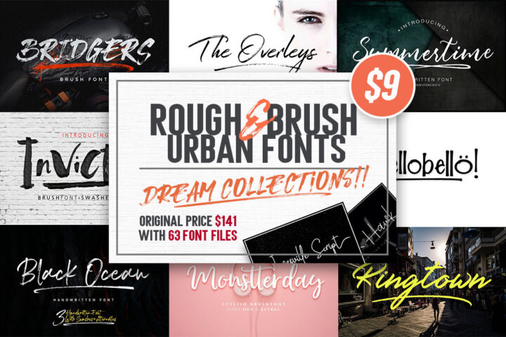 Rough & Brush Urban Fonts