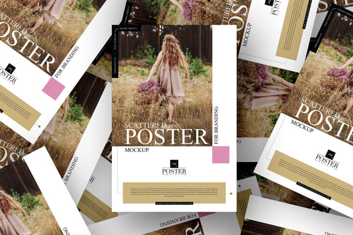 Scattered Poster – Free Mockup