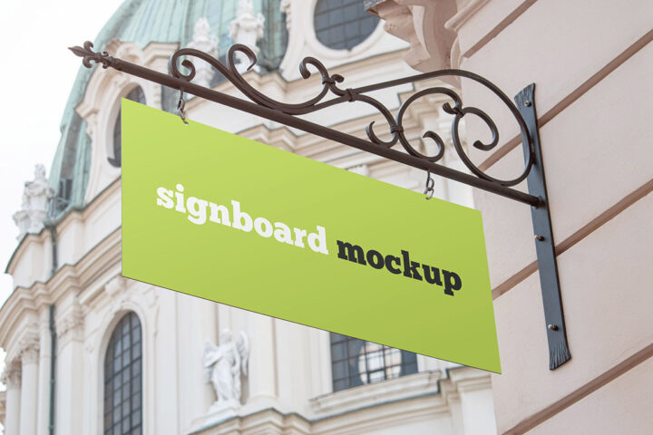 Shop Signboard – Free Mockup