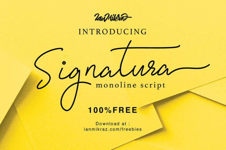 Signatura Monoline – Free Font