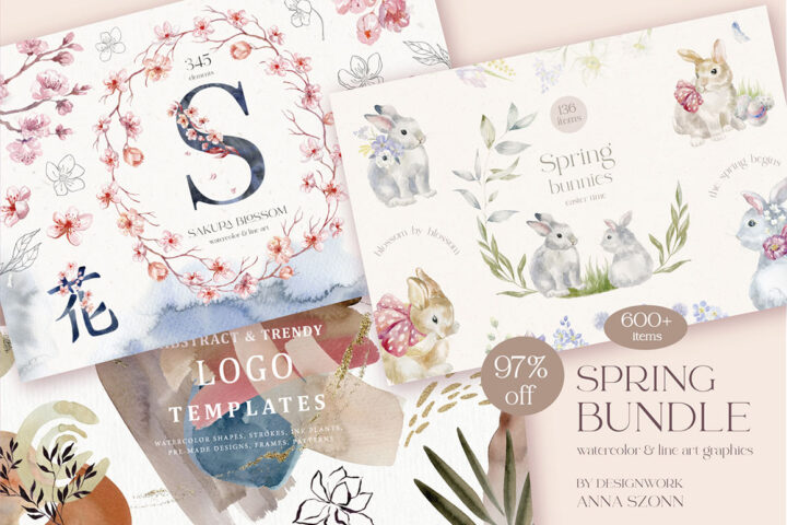 Spring Bundle – 600+ Illustrations