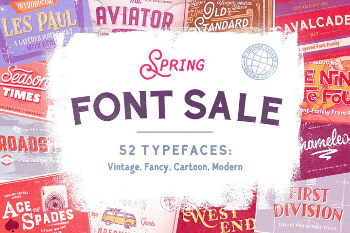 Spring Font Sale – 52 Typefaces