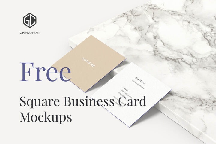 Square Business Card – Free Mockup