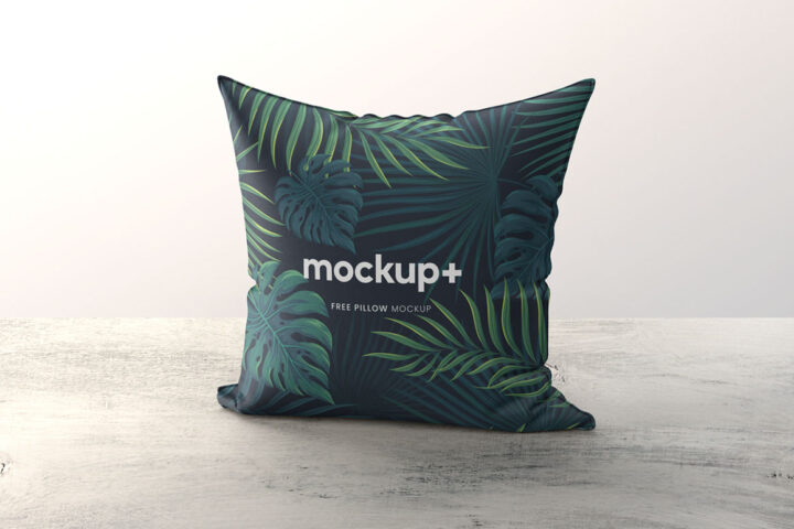 Standing Square Pillow – Free Mockup