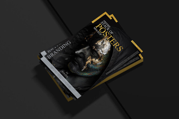 Stack of Posters – Free Mockup