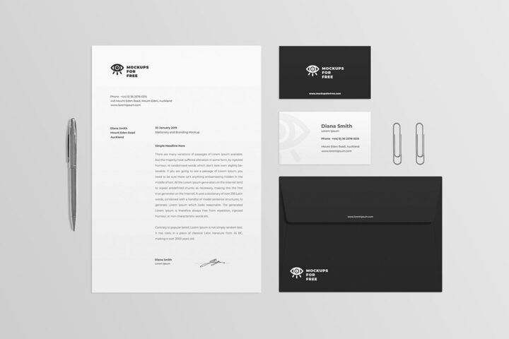 Stationery Branding – Free Mockup