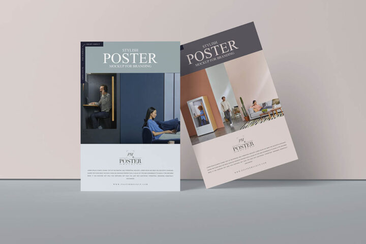 2 Stylish Posters – Free Mockup
