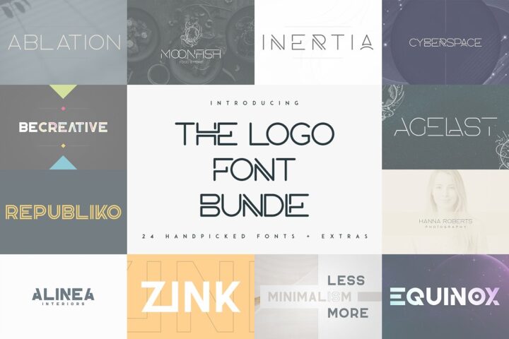 The Logo Font Bundle – 24 Fonts