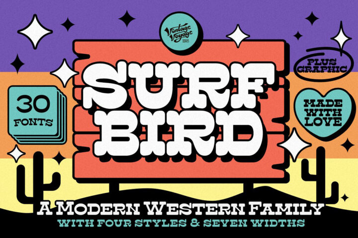 The Surfbird – Font Family