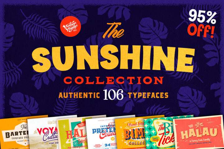 The Sunshine Collection – 106 Fonts