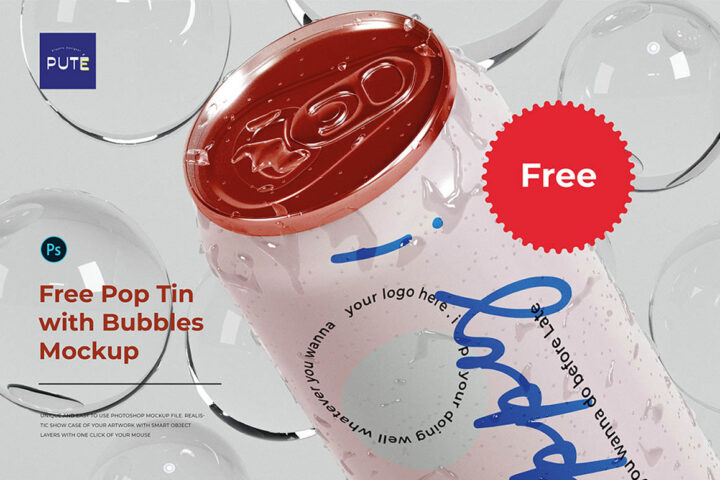 Tin or Can Drink – Free Mockup