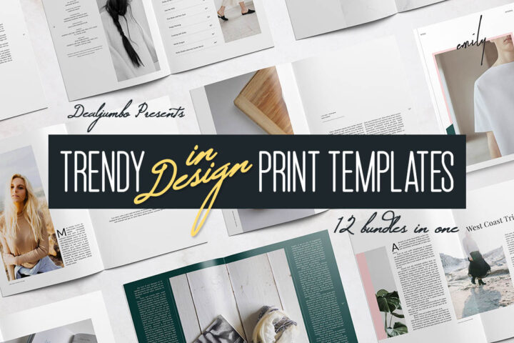Trendy InDesign Print Templates