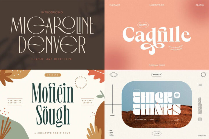 4 Trendy & Modern Display Fonts