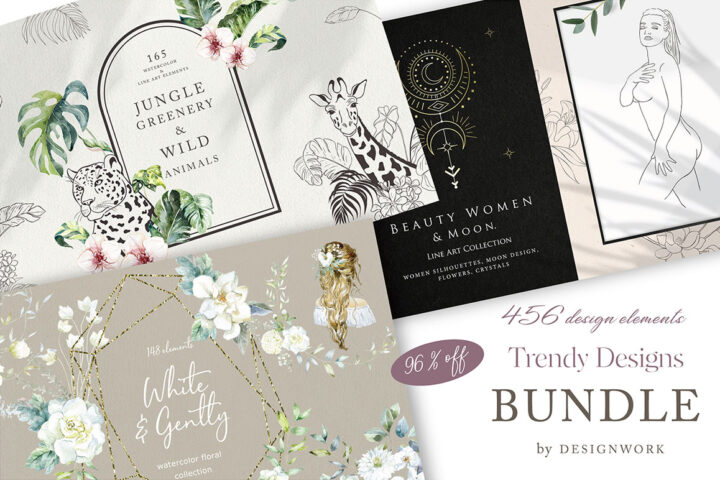 Trendy & Beauty Illustrations