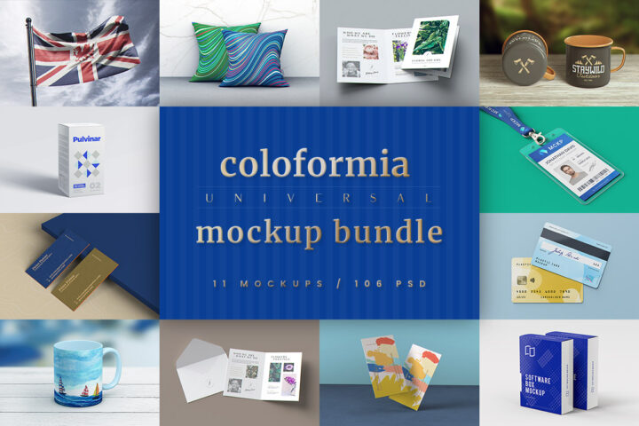 Universal Mockup Bundle – 106 Templates