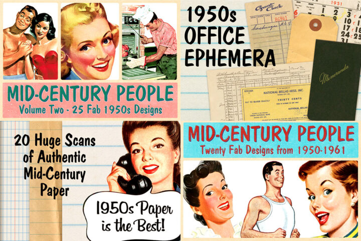 Vintage Illustrations & Textures