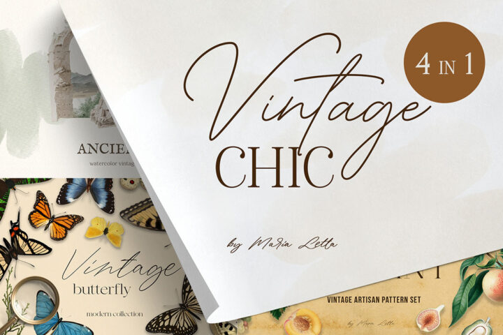 Vintage Chic – 4 Graphic Sets