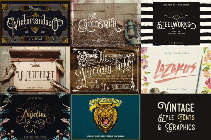 Vintage Style Fonts & Graphics