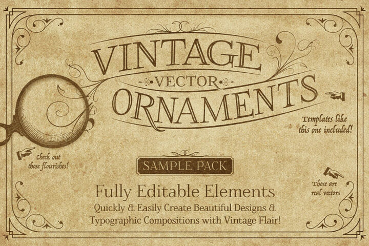 Free Vintage Vector Ornaments