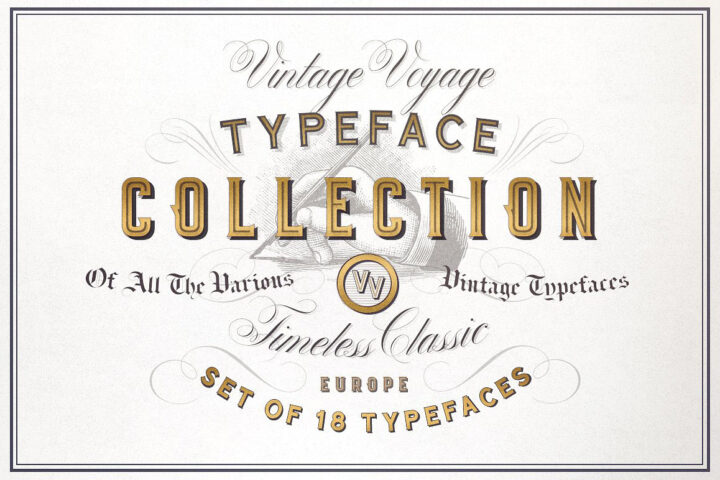 Vintage Voyage Typefaces Collection