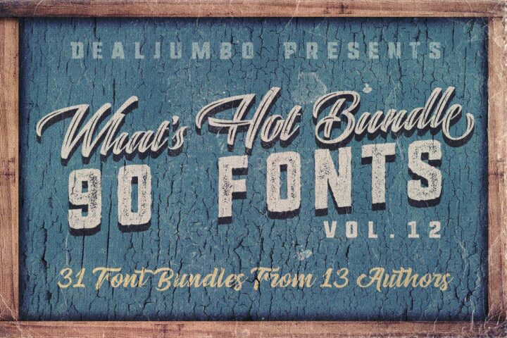 What’s Hot Bundle vol.12 – 90 Fonts