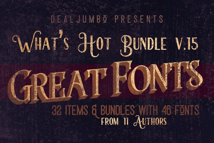 What’s Hot Bundle v.15 – Great Fonts