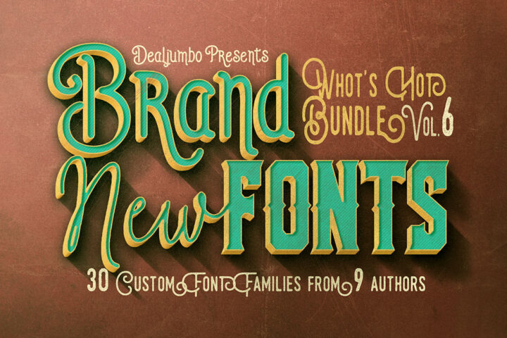 What’s Hot Bundle vol.6 – Brand New Fonts