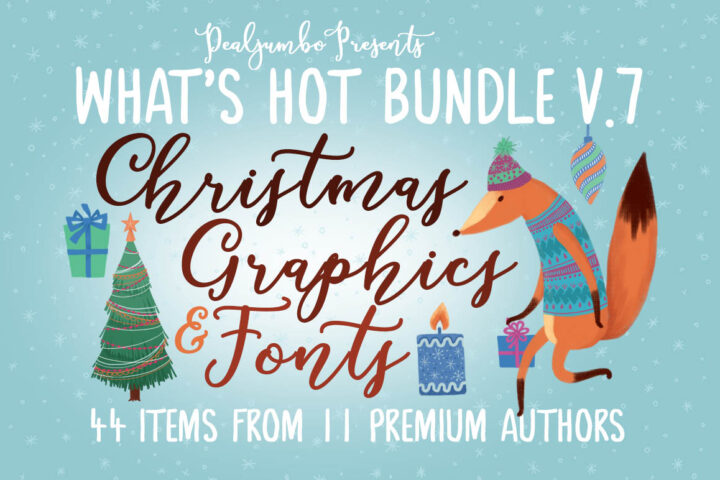 What’s Hot Bundle vol.7 – Christmas Graphics & Fonts