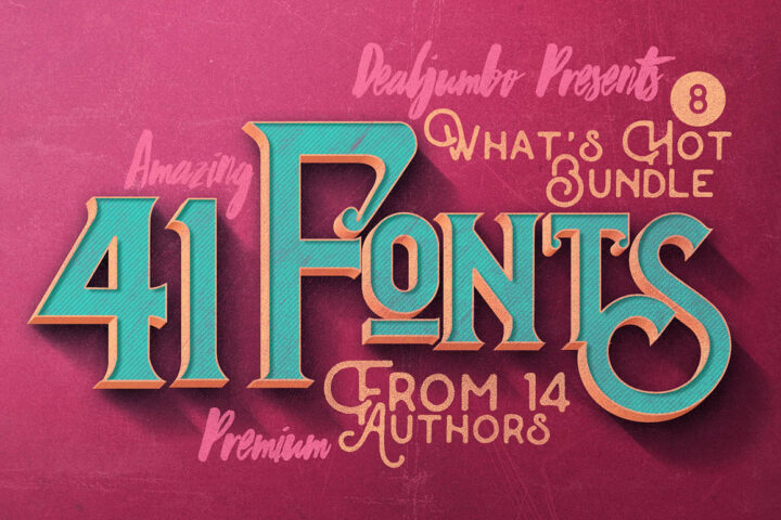 What’s Hot Bundle vol.8 – 41 New Fonts