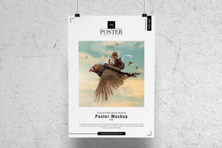 Wall Hanging Poster – Free Mockup