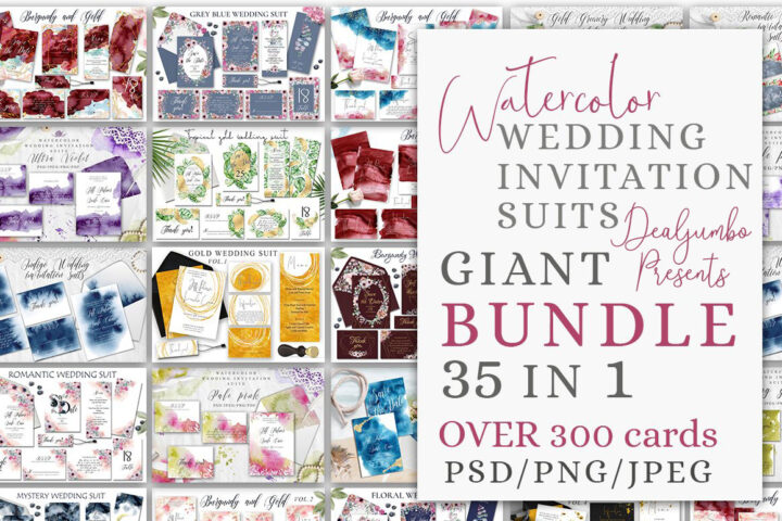 Watercolor Wedding – Giant Bundle