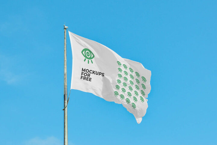 Waving Flag – Free Mockup