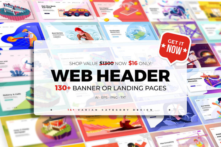 Web Headers Or Vector Illustrations