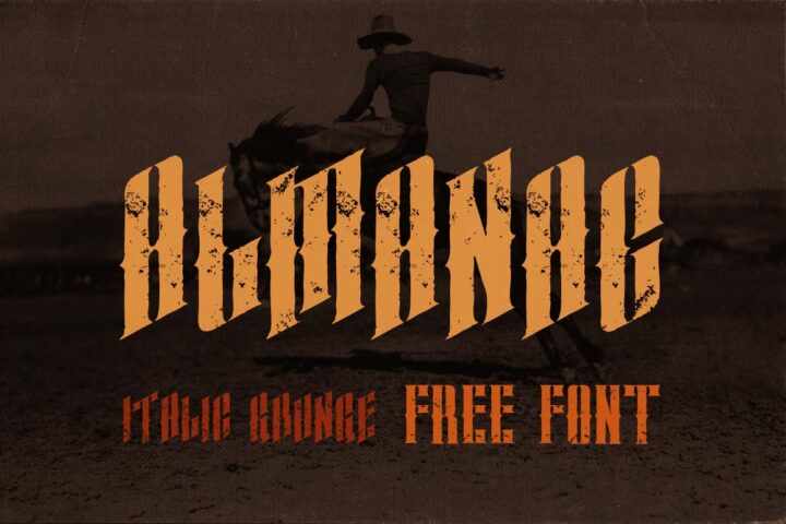 Almanac Italic Grunge – Free Font
