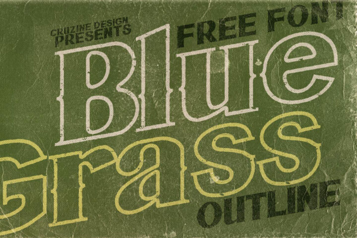 Bluegrass Outline – Free Font