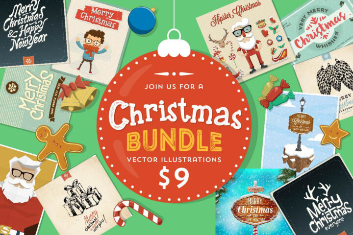 Christmas Bundle – 100 Vector Illustrations