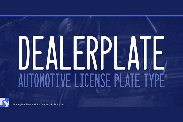 Dealerplate California – Free Font