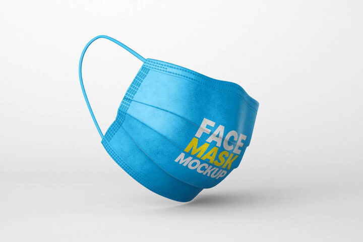 Blue Face Mask – Free Mockup