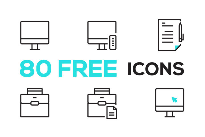 80 Free Line Icons
