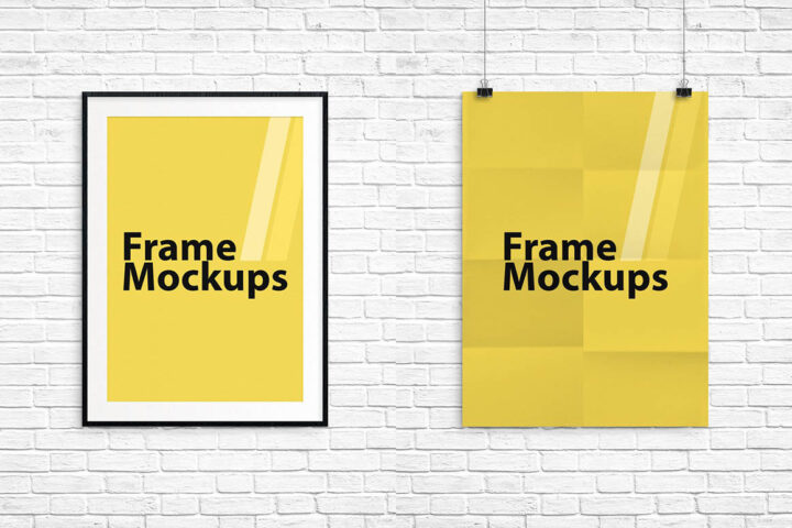 Free Freames on Wall Mock-ups
