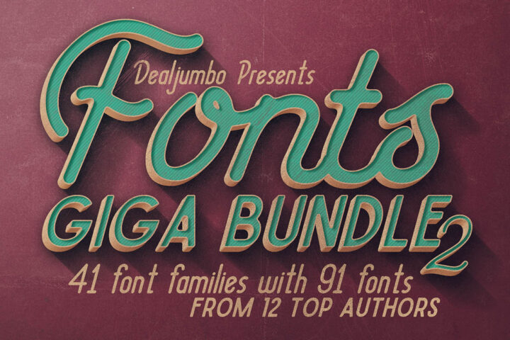 Fonts Giga Bundle 2 – 41 Font Families