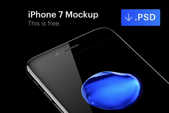 Free iPhone 7 PSD Mockup