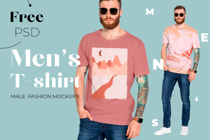 Man’s T-shirt – Free Mockup