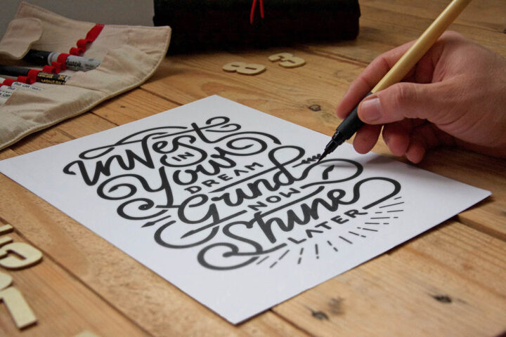 Free Sketch Poster Mock-up