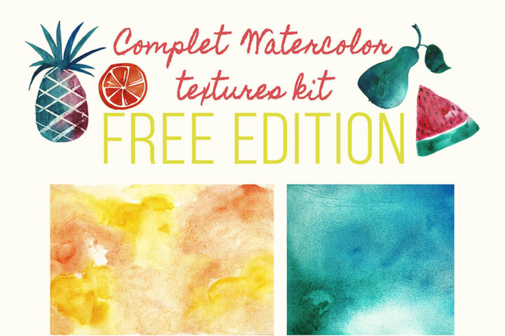 Free Watercolor Textures Kit