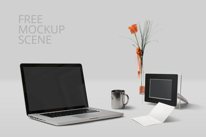 Free Frontview Mockup Scene