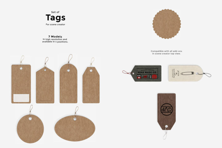 Free Paper Tags Mockups