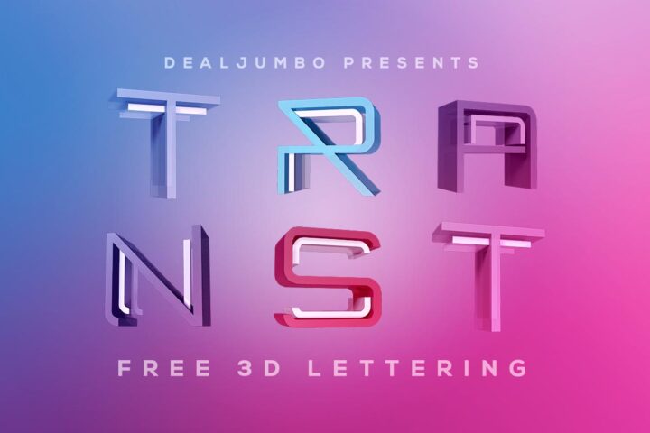 Free 3D Futuristic Lettering Pack