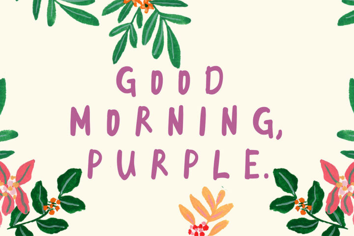Good Morning Purple – Free Font