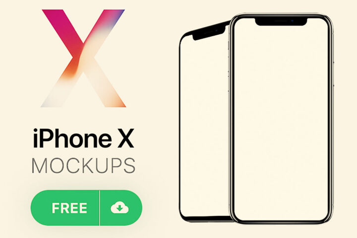 iPhone X Free PSD Mockup